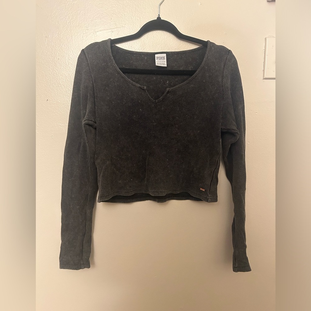 Victoria Secret Pink Black long sleeve